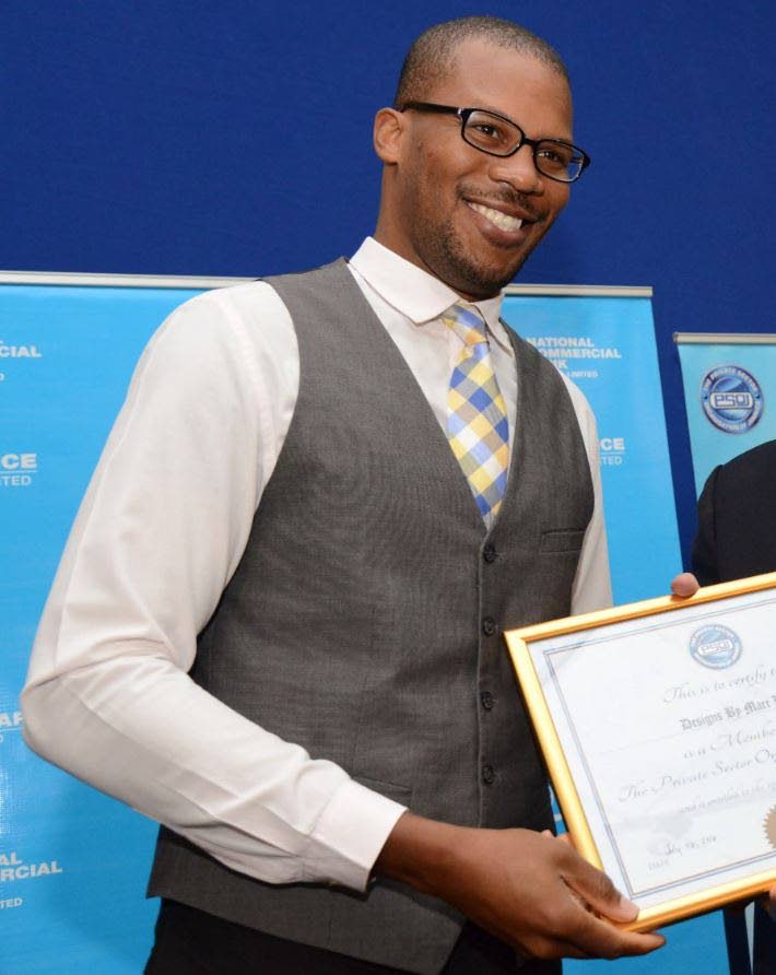 Marc-Maurice Frankson, operations manager of Designs by Marc Limited.