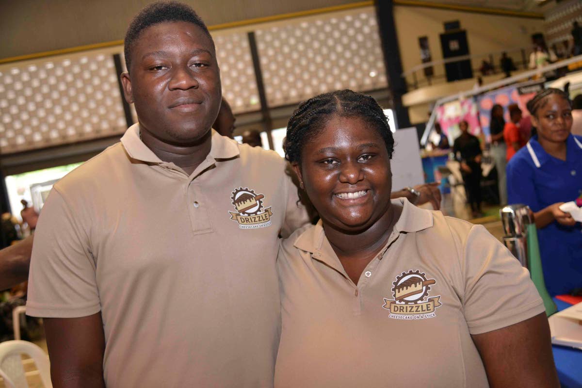 Owners of Drizzle Cheesecake Jamaica Aljermaine Robertson and Osania Campbell.