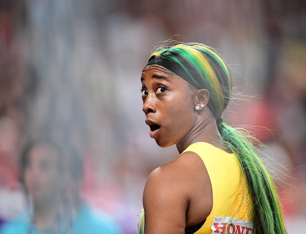 

Shelly-Ann Fraser-Pryce moments after competing in her semi-final heat at the World Athletics Championships in Tokyo, Japan, yesterday. 
