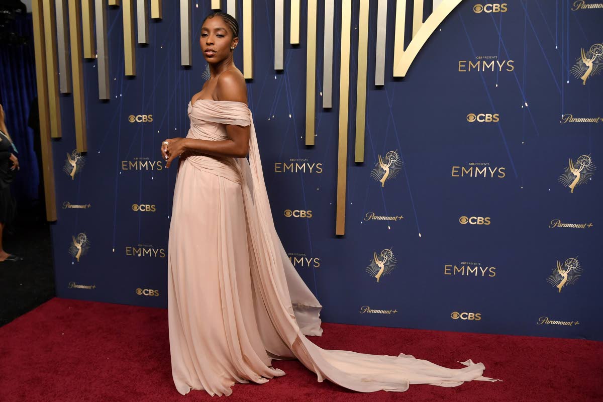 Jessica Williams is anything but ‘Shrinking’ in RODARTE, with braided cornrows by SherriAnn Cole.