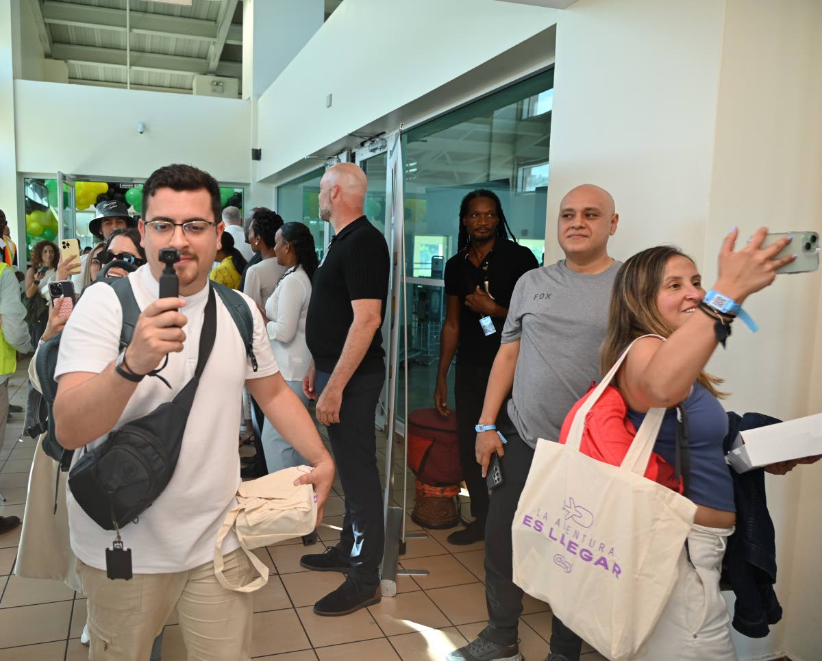 Passengers arrive at the Sangster International Airport in Montego Bay, St James, on one of the two Wingo Airlines inaugural mystery flights from Colombia in Latin America to Jamaica on Thursday.