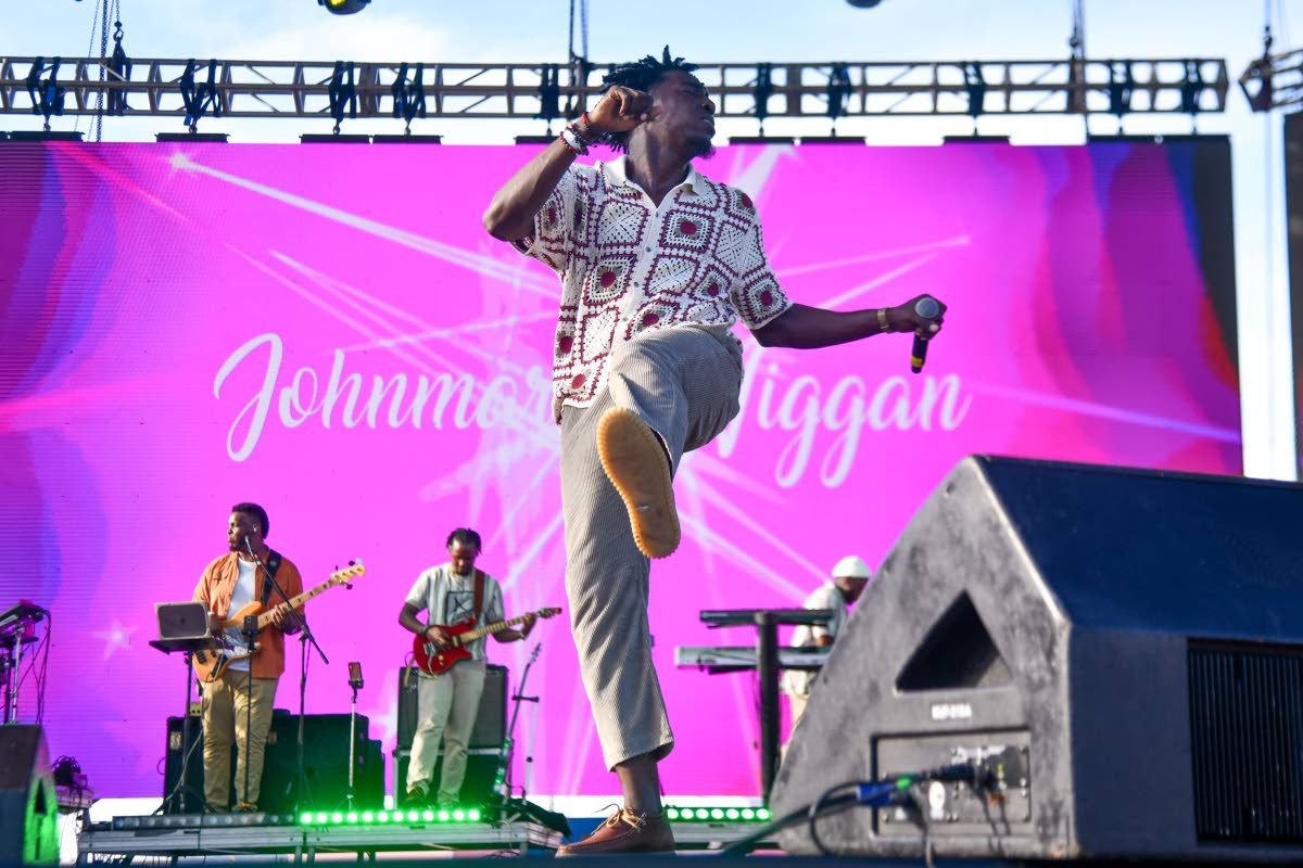 Musician and songwriter Johnmark Wiggan performs a medley of his songs at the Cece Winans More Than This Concert Tour at King’s House on August 1.