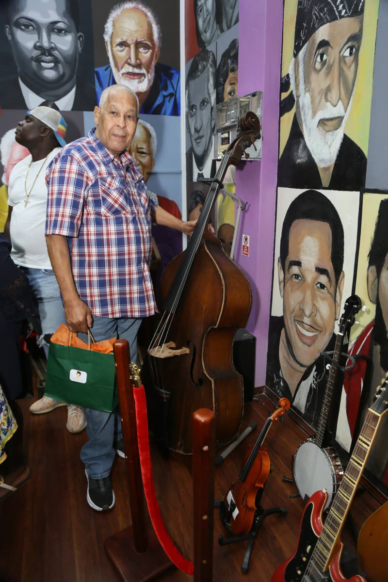 King Jammy stands next to his mural in the Hall of Fame at the July 2024 soft launch of Bunny Lee Museum and Recording Studio at 17 Burns Avenue, Duhaney Park, St Andrew.