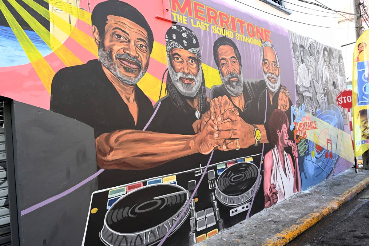 The Merritone mural installed last year in the Kingston Creative Art District in downtown Kingston.