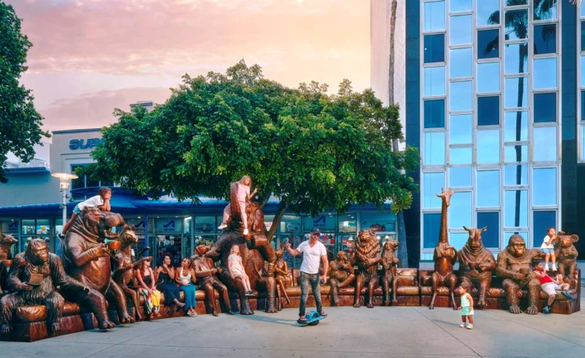 The Wild Couch Party by Gillie and Marc on Lincoln Road in Miami Beach.