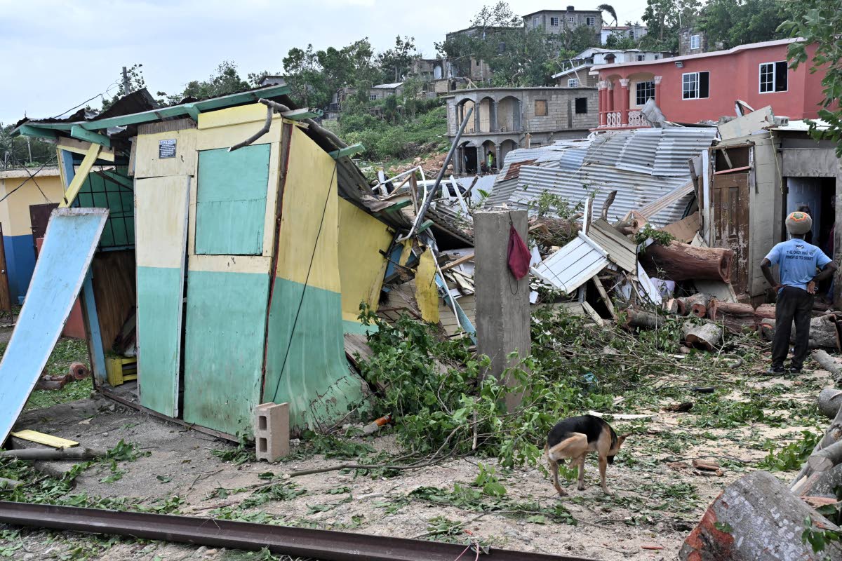Ann Marie Young’s damaged home.