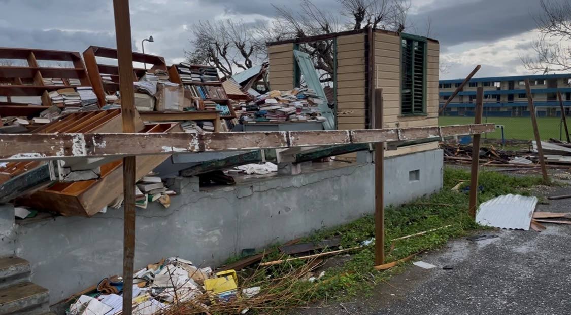 The main building at Manning’s School in shambles.