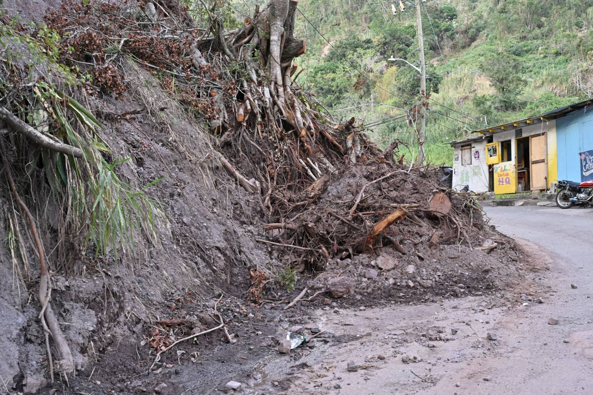 A landslide in Mavis Bank, St Andrew, see last week.