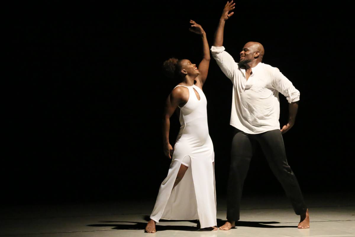 Andre Hinds (right) and Dr Monique Spence-Watson of the Stella Maris Dance Ensemble deliver the emotional twists of ‘The Vow’, capturing the tension of a love triangle.