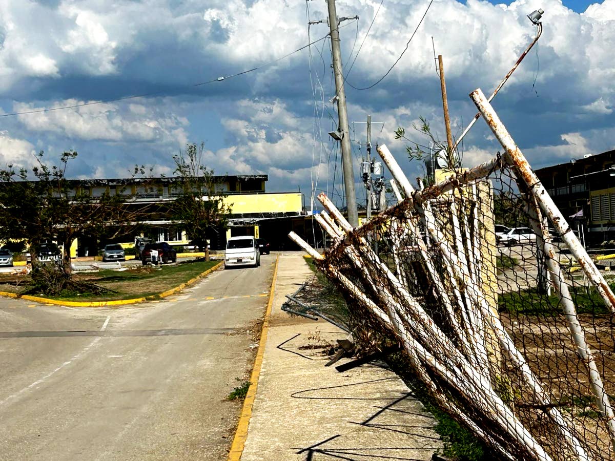 The Black River High School in St. Elizabeth, after Hurricane Melissa.