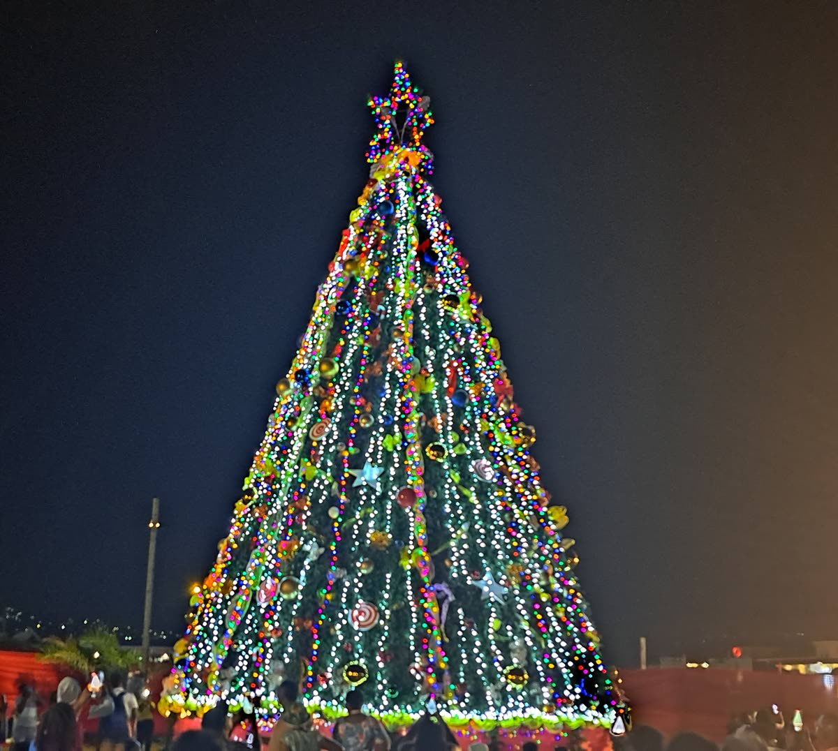 A 52-ft Christmas tree in Resilience Park, Portmore in St Catherine in 2023.
