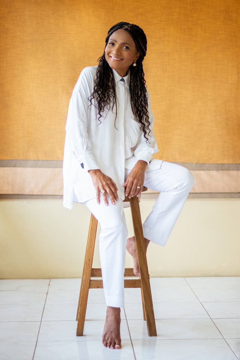 Gospel singer Dr Carlene Davis in a relaxed mood.