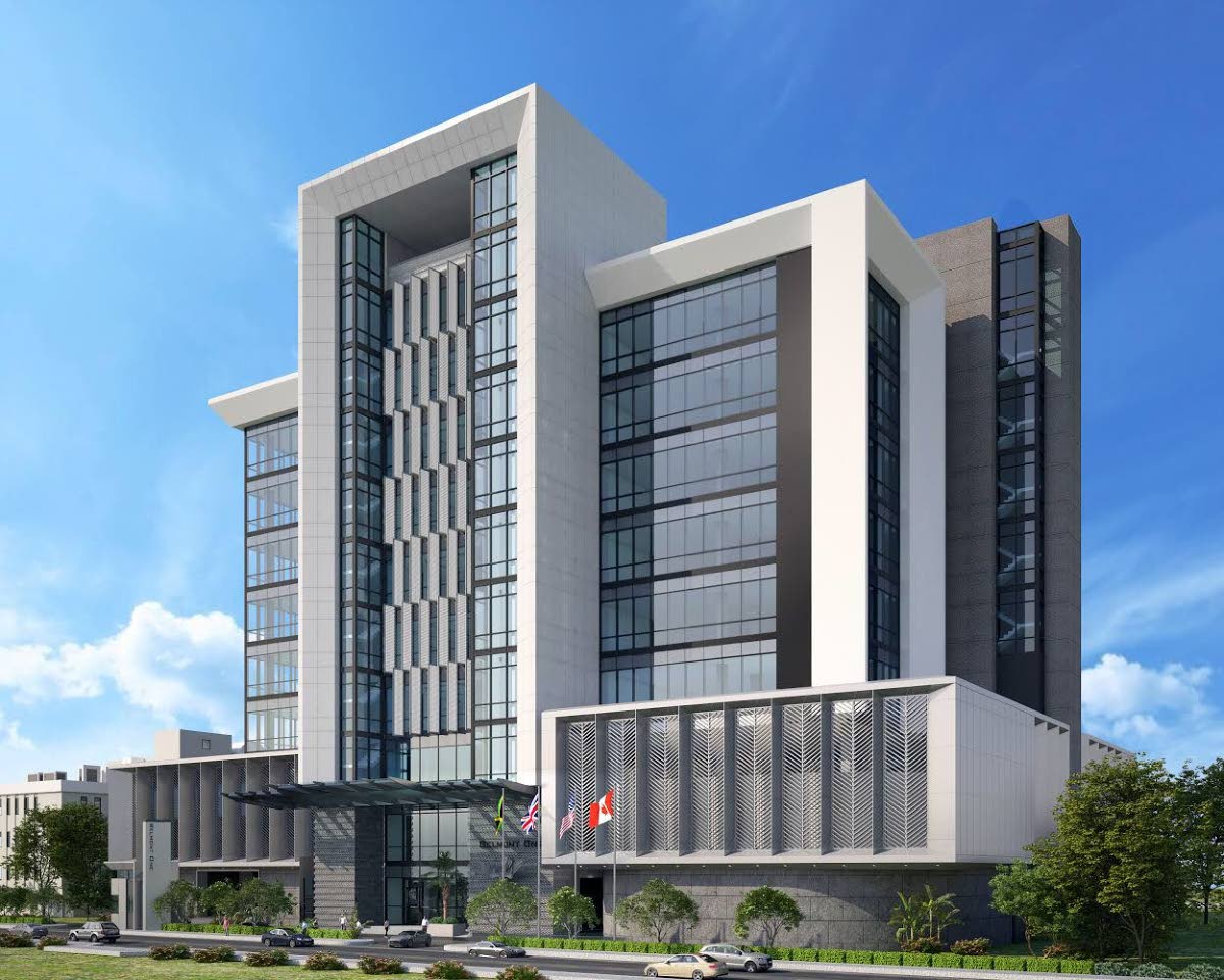 Graphic representation of the One Belmont office complex at 1-3 Belmont Road, New Kingston.