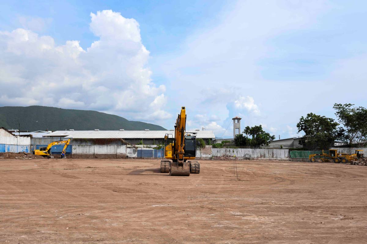 The construction site on South Camp Road in Kingston where the membership-based warehouse club PriceSmart will host its newest location. 