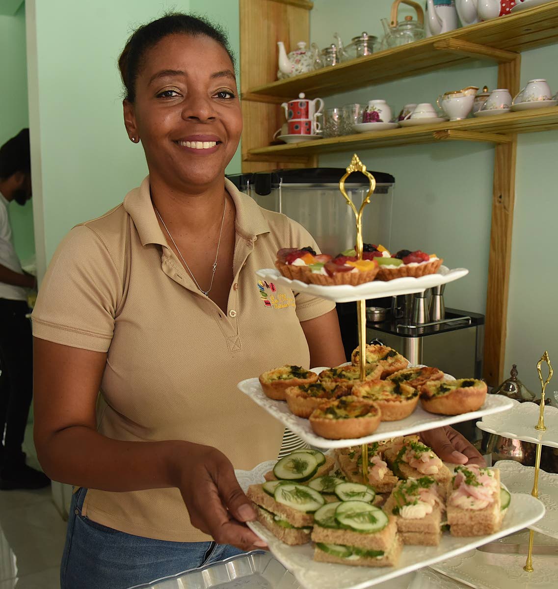 Saleema Barclay, owner and operator of Le Macaron Pastries and Desserts, moments before serving some of the items on the day’s menu.
