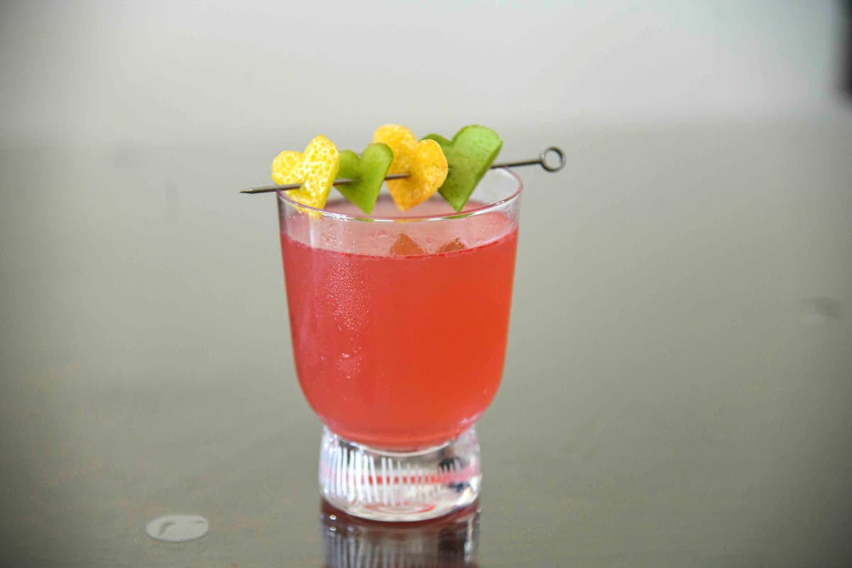 The hearts on fire cocktail is infused with Worthy Park Overproof Rum.