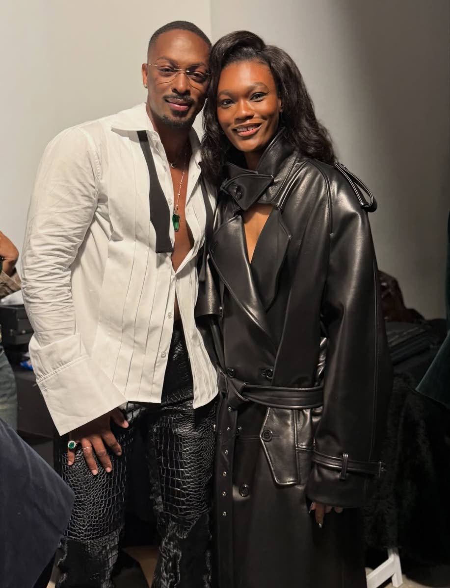 SAINT’s Naki Depass lensed backstage with designer LaQuan Smith for his fall 2026 ready-to-wear collection show held at Chelsea Industrial last Saturday.