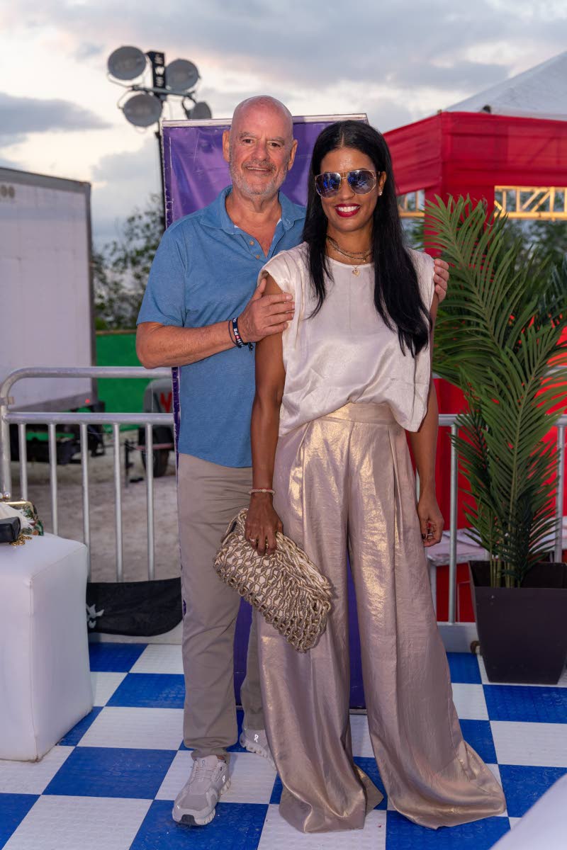Tom Tyler, co-chairman of Caribbean Producers Jamaica, has his ladylove Tiffany, principal of Swizz Beads, as his plus-one, capturing the moment inside the Mayberry cabana.
