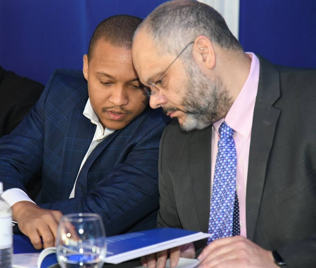 Paul Simpson (left), founder, president and CEO of Cornerstone, and Mark Myers, chairman of both Cornerstone and Barita Investments Limited.