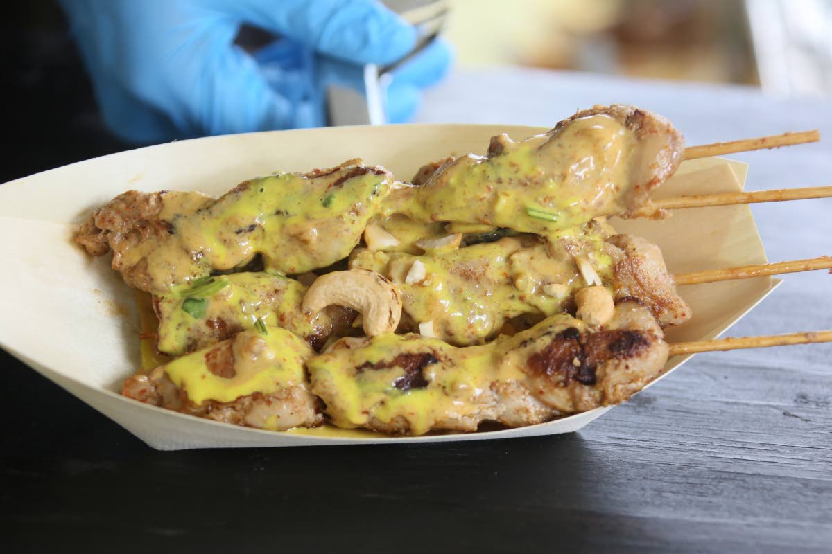 Mystic Thai’s chicken satay. 