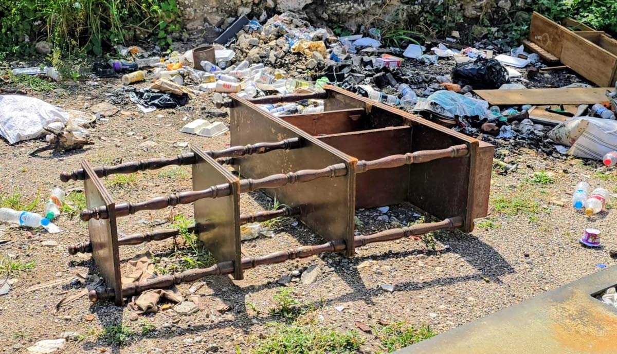 Garbage pileup in the vicinity of Waltham Park Road.