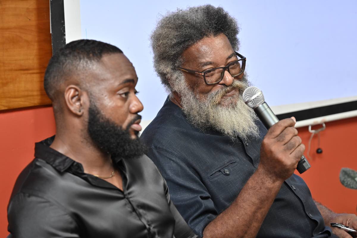 Damion Gordon (left), who spoke on ‘Principle or Pragmatism? What CARICOM’s responses to Haiti, Cuba and Venezuela suggest about its foreign policy positions, consistency and credibility’; and Dr Louis Moyston, who spoke on ‘The resurgence of US Im
