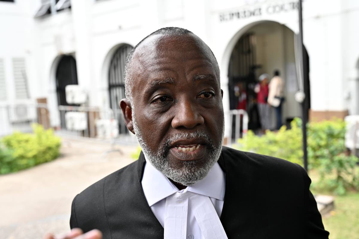 Defence attorney Christopher Townsend addresses the media after the sentencing. 