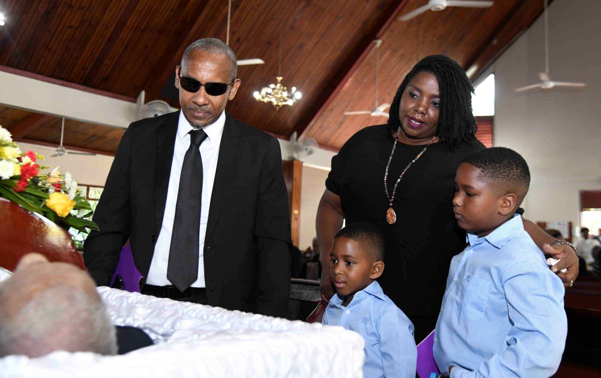 Antoine Lodge/PHOTOGRAPHER 
Relatives at the funeral service for Orrette Staple held on March 12, 2026 at the Meadowbrook United Church in Kingston. 