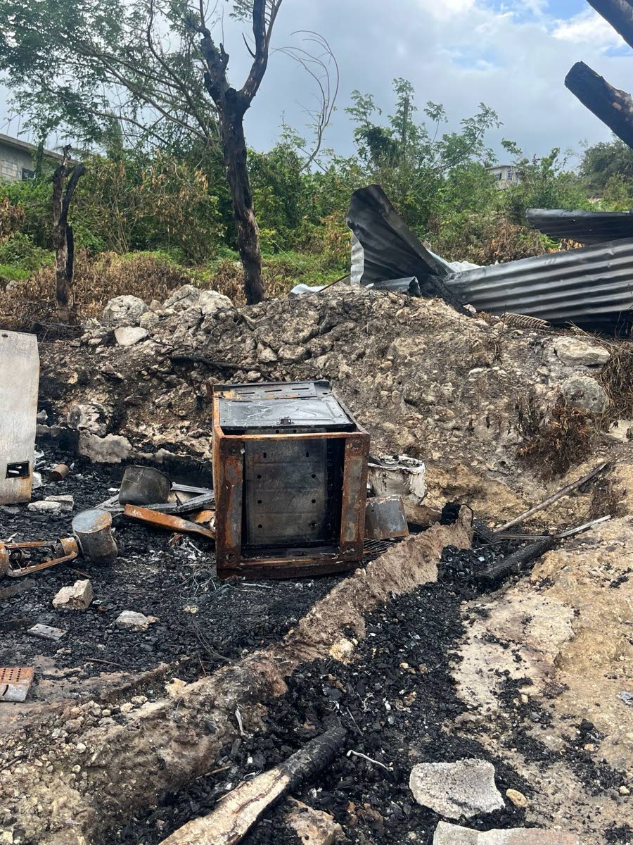 The site of the fire.