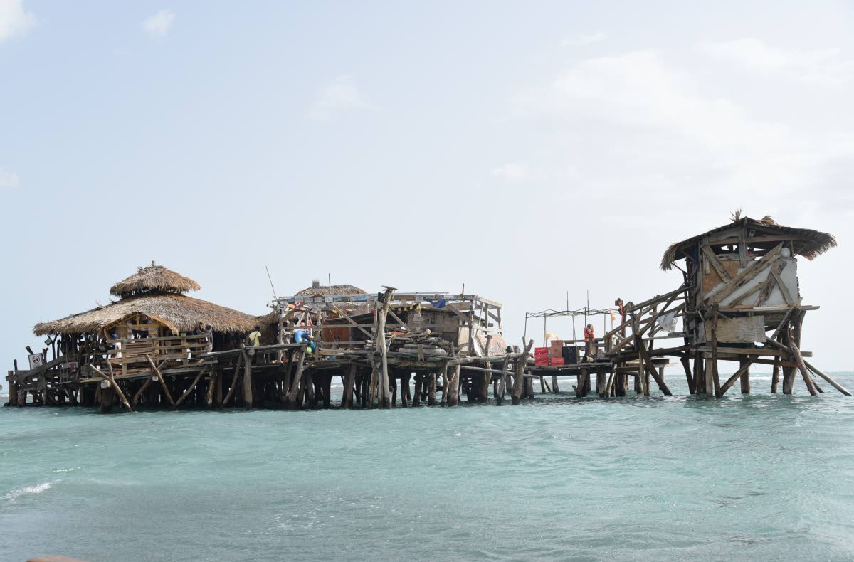 The old Floyd’s Pelican Bar, which was destroyed by Hurricane Melissa.