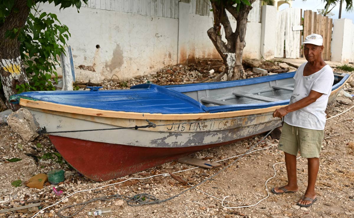 Howard Moxam, a fisherman from Calabash Bay Beach in Treasure Beach, St Elizabeth, six months after Hurricane Melissa.