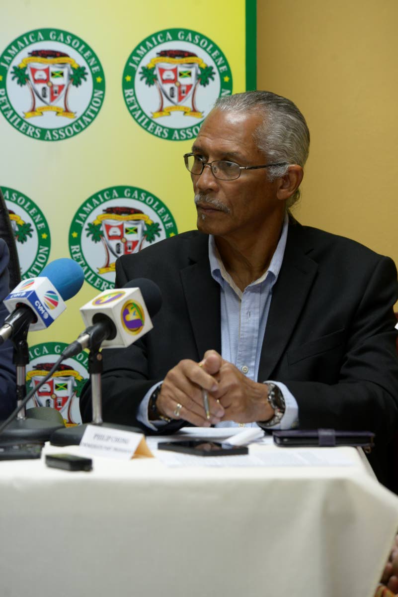 Philip Chong, President, Jamaica Gasolene Retailers Association (JGRA), at the JGRA Press Conference, Kings Plaza, 38c Constant Spring Road, Kingston, on February 28, 2020.