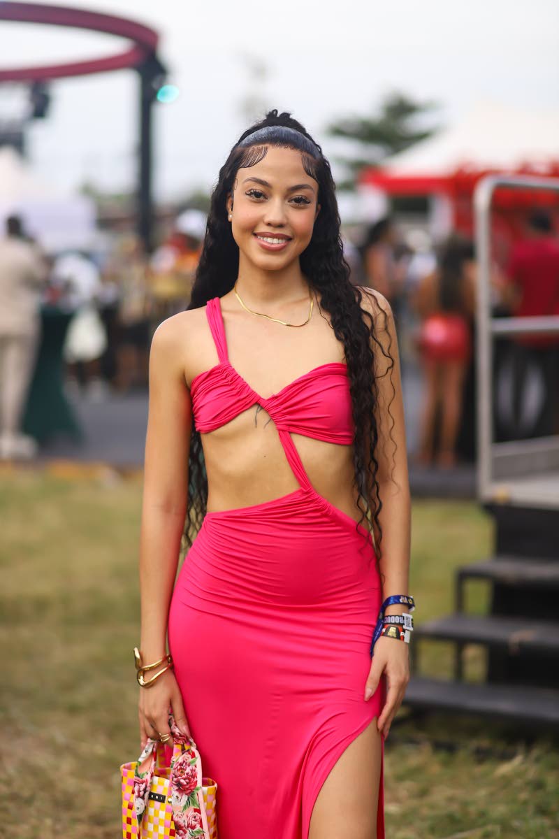 Jada Lee Sutherland delivers a ‘less is more’ masterclass in a full pink number.