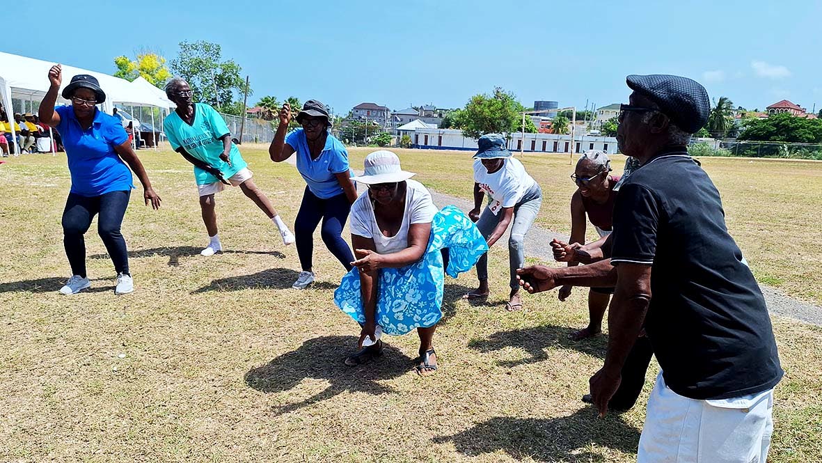 Participants compete in the ska dance competition.