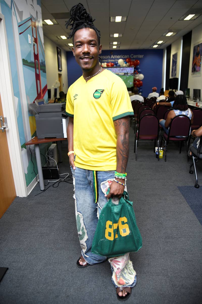 Although Jamaica was not represented at the World Cup, photographer Gerald Gordon proudly showed his support for the 876. 