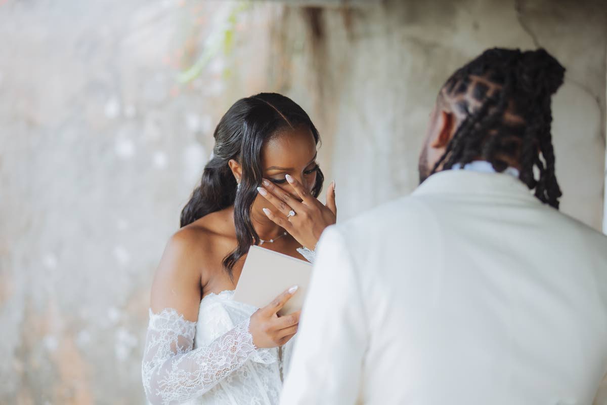 During their private vows, Krisann could not hold back the tears.