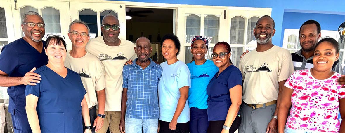 Members of Think on These Things Ministries International (3TMI) from Calhoun, Georgia, and Vett-Lee Outreach Ministries Limited pose with volunteers and medical professionals following their two-day mission in Good Hope, St Elizabeth, where 105 residents 