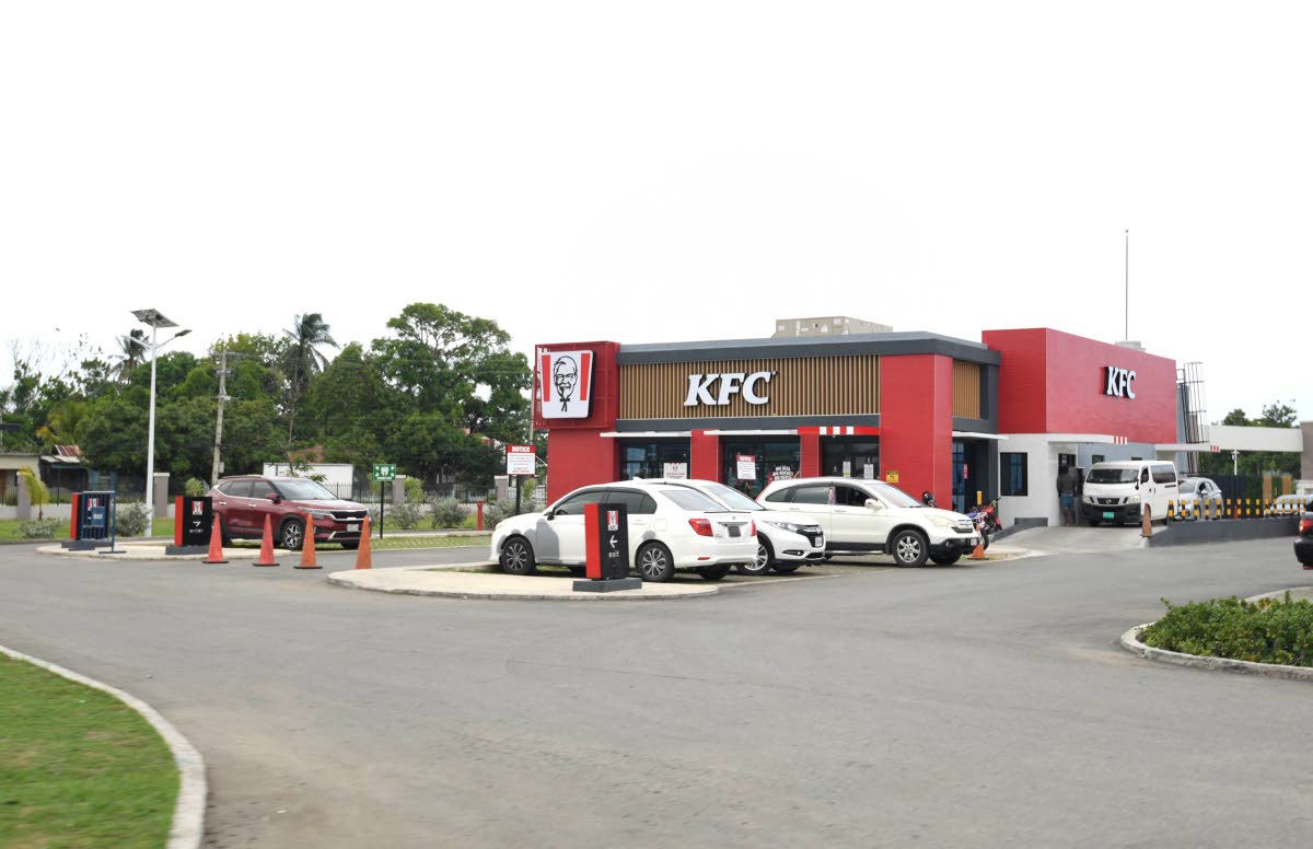 The KFC outlet which was the only business open at the one-year anniversary.