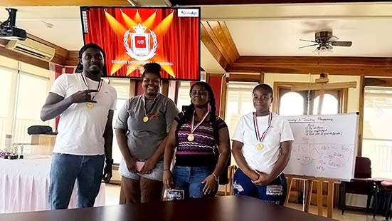 Runners-up in the AHF Jamaica Summer Employment and Training Programme Quiz Competition.