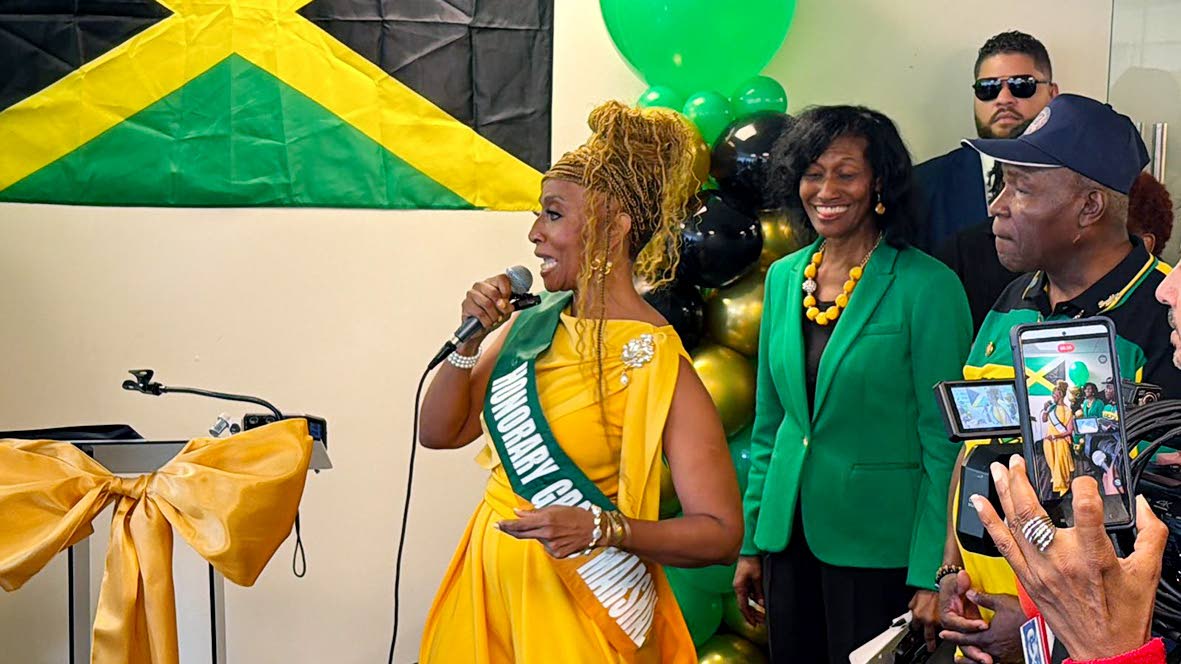 Nadine Sutherland performing recently at the Jamaica Day breakfast in New York.