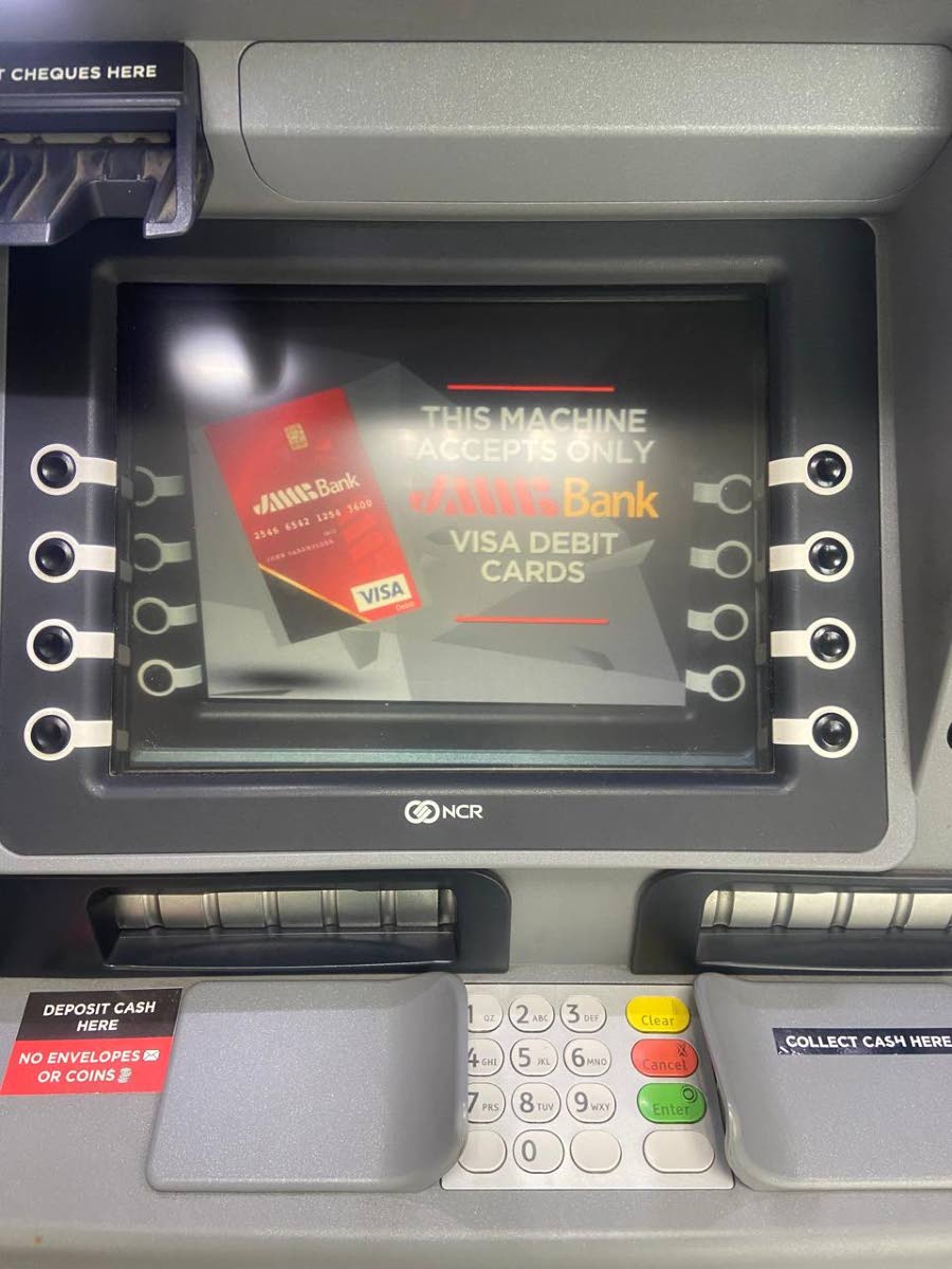 A JMMB Bank ATM in Portmore, St Catherine