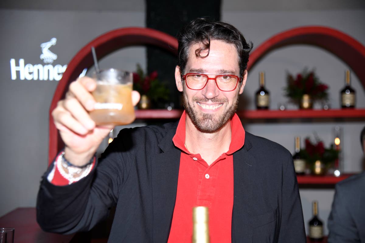 Paul Auriol, Moët Hennessy managing director for Central America and the Caribbean, shows off his very own mix, which he called the Henny zest. 