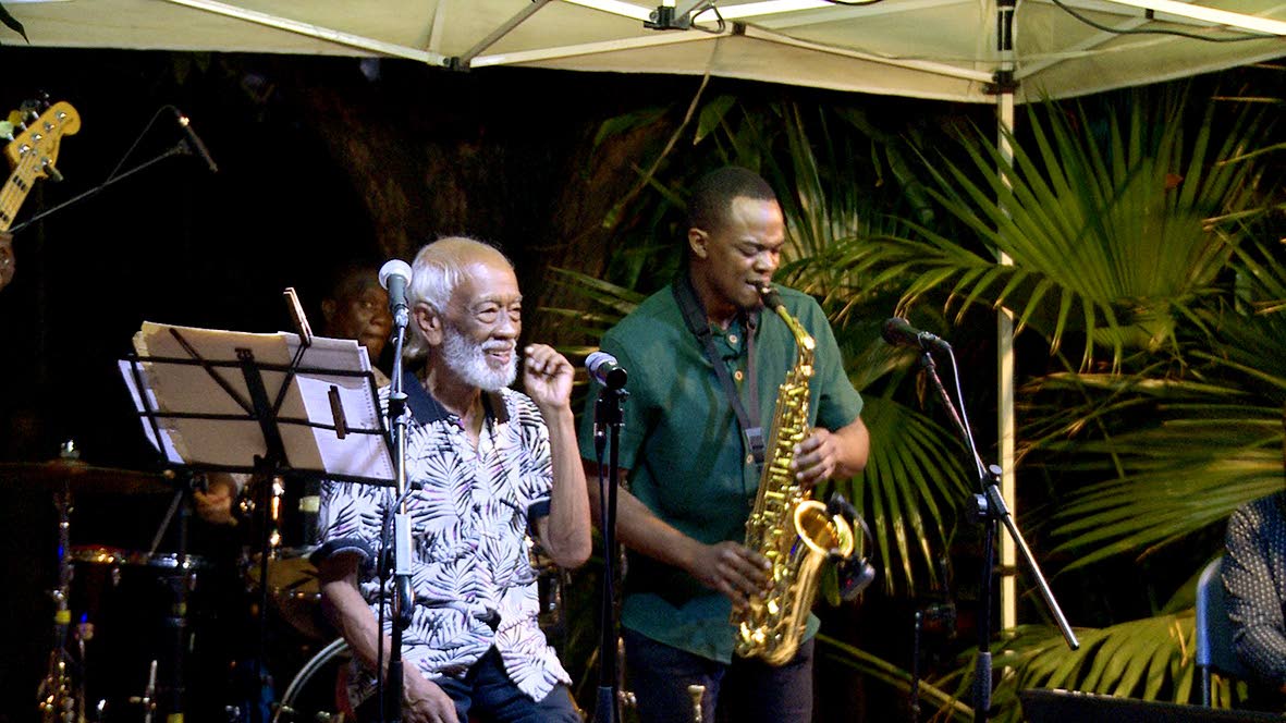 Young alto saxophonist Lukel Miller did an impressive set to the delight of the audience and band leader Mickey Hanson.