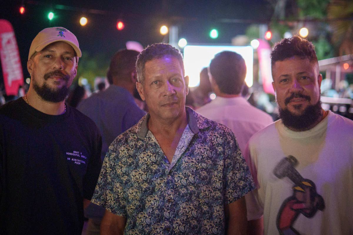 Post-screening two episodes of his Sky TV limited series ‘Possession’ for the NUFF audience a night earlier, the show’s director Storm Saulter (right) joined his brothers, director Nile (left) and entrepreneur Scott, for Saturday night’s viewing sl