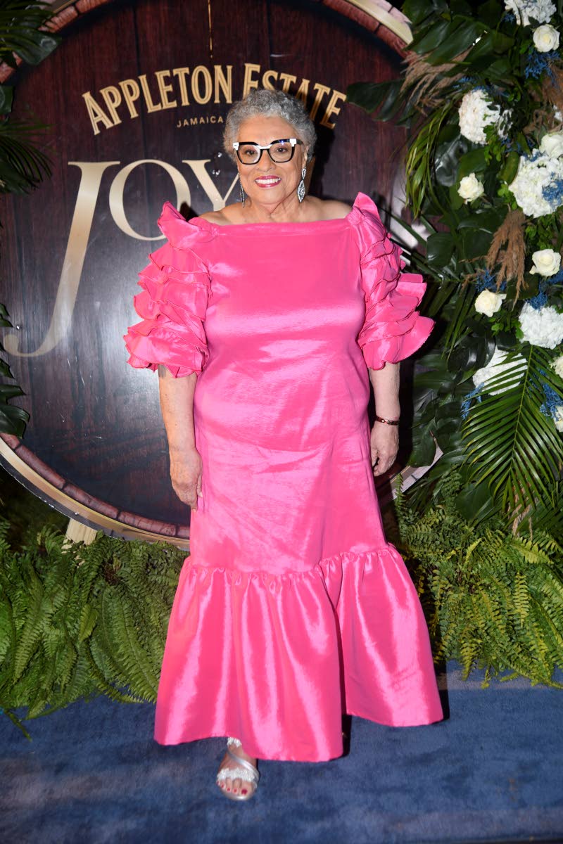 Fabulous in pink, Dr Joy Spence, master blender at Appleton Estate, is all smiles.