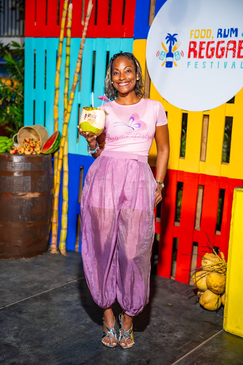 Gabrielle Burgess, CEO of Suga Lifestyle and curator of the festival’s artisan village, raises a toast to a good evening.