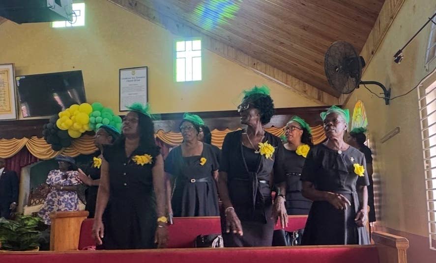 The all-female choir in action.