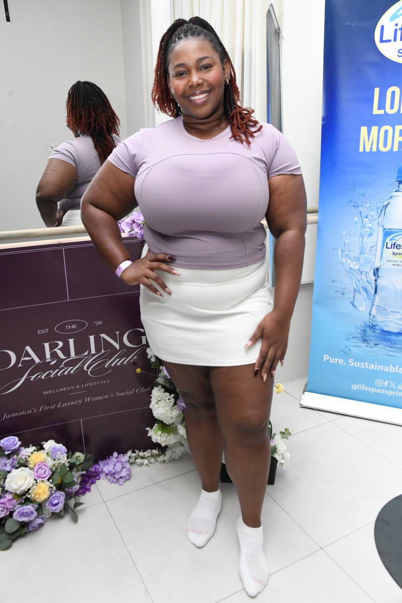 Network operator Saneka Fender makes a case for keeping tennis-inspired fashion in rotation, pairing a fitted lilac top with a crisp white mini skirt from Burlington. 