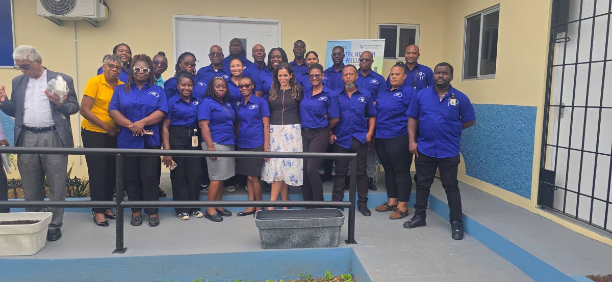 Personnel at the Child and Adolescent Mental Health Wellness Centre at Junction Health Centre in St Elizabeth. Back row (from left): R. Parchment and M. Yorke. Third row (from left): N. Braham, A. Vassell, D. Whyte and T. Walker. Second row (from left): K.