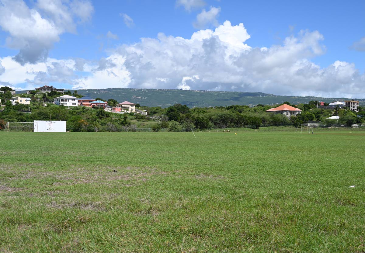 An image of a functional training field used by Treasure Beach Football Club at the BREDS Sports Park & Academy with the photograph taken on Wednesday, October 14, 2026, ahead of the first anniversary of Hurricane Melissa on October 28.